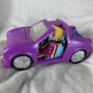 POLLY POCKET Purple Sports Car Mattel With Doll Condition Issues Read​